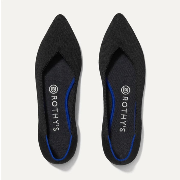 Rothy's Shoes - Rothy’s The Point Flat in Classic Black Solid Size 8.5